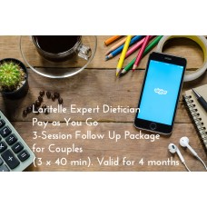 Laritelle Expert Dietician Pay as You Go 3-Session Follow Up Package for Couples (3 x 40 min). Valid for 4 months